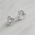 Hjärtslipade örhängen Moissanite – 4,0 ct