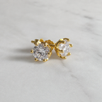 Rundslipad öronknopp Moissanite – 2.0ct