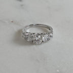 5-STONE ROUND-CUT MOISSANITE RING - 3.66ct