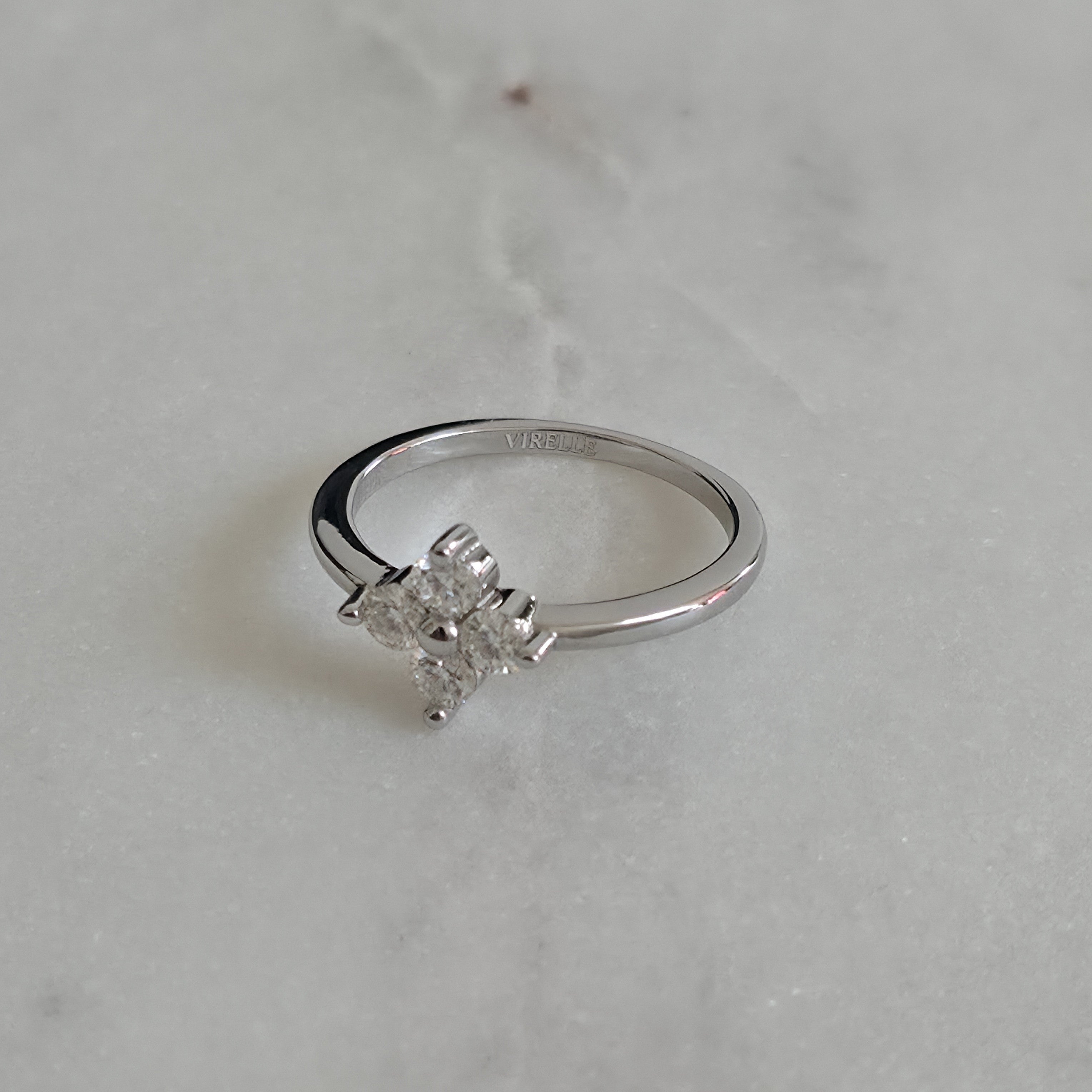 BLOOM CLUSTER 4-STEN MOISSANITRING - 0,40 ct