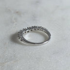 ALLIANCE 11-STONE ROUND-CUT CURVED MOISSANITE RING - 0.96ct