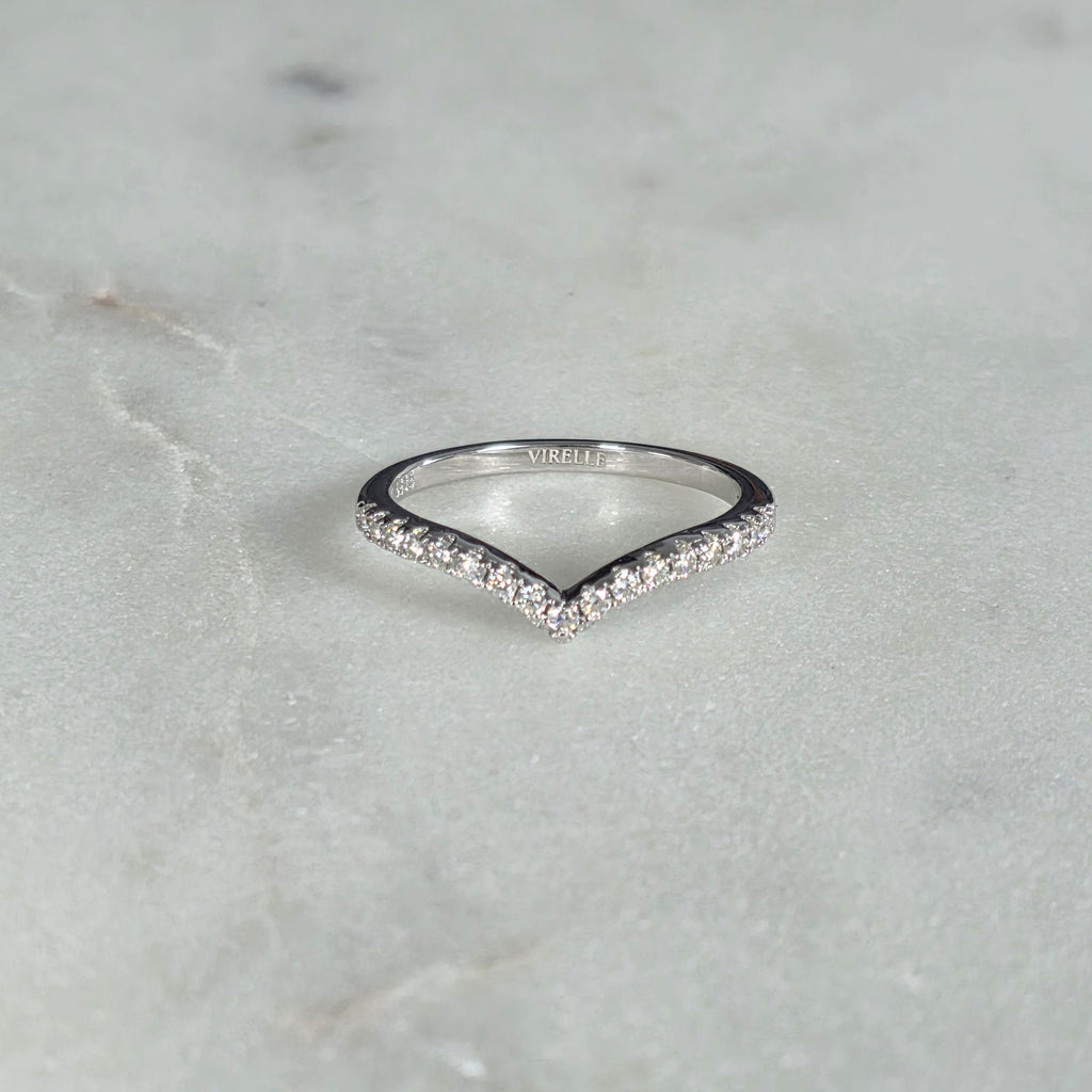 ALLIANCE CURVED STACKING 17-STONE MOISSANITE RING - 0.26ct