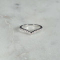 ALLIANCE CURVED STACKING 17-STONE MOISSANITE RING - 0.26ct