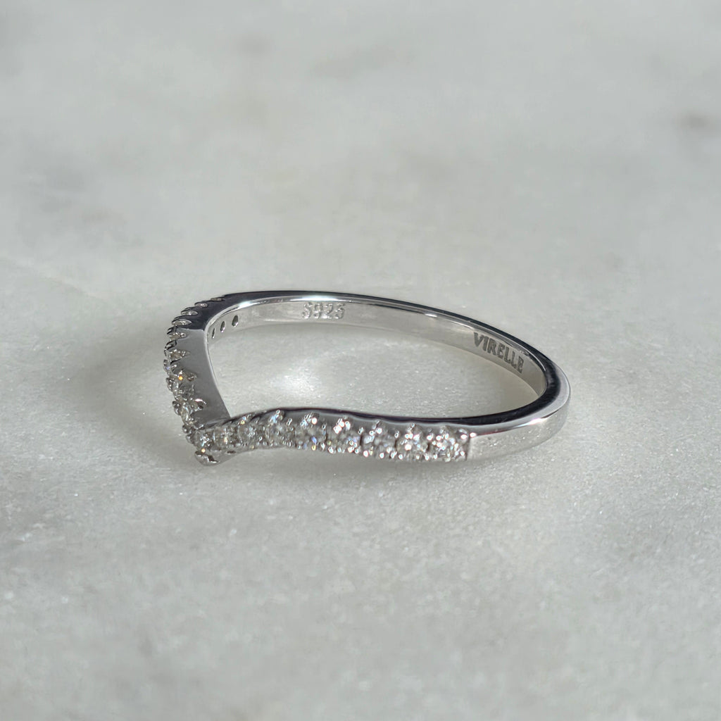 ALLIANCE CURVED STACKING 17-STONE MOISSANITE RING - 0.26ct