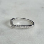 ALLIANCE CURVED STACKING 17-STONE MOISSANITE RING - 0.26ct