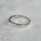 ALLIANCE CURVED STACKING 17-STONE MOISSANITE RING - 0.26ct