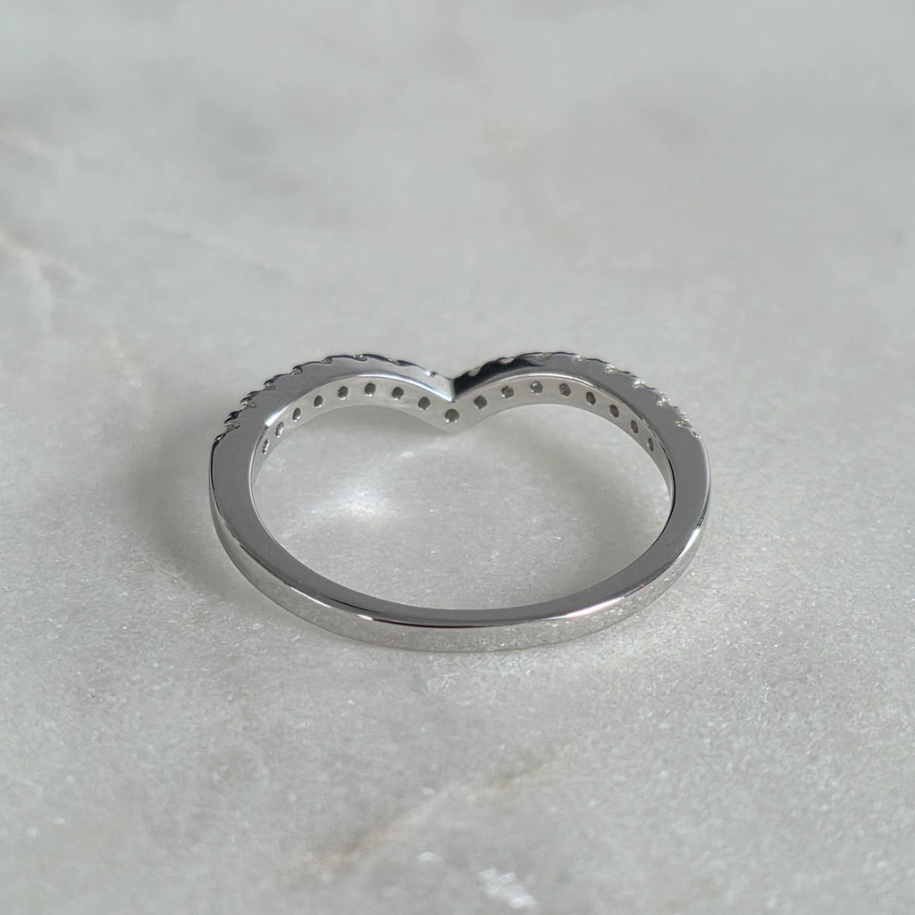 ALLIANCE CURVED STACKING 17-STONE MOISSANITE RING - 0.26ct