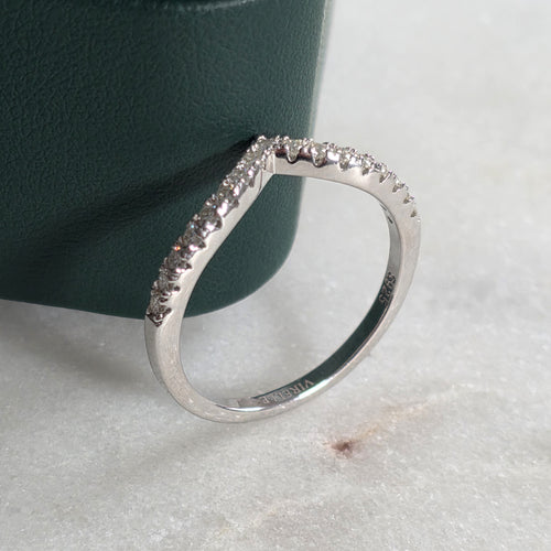 ALLIANCE CURVED STACKING 17st MOISSANITERING - 0,26ct