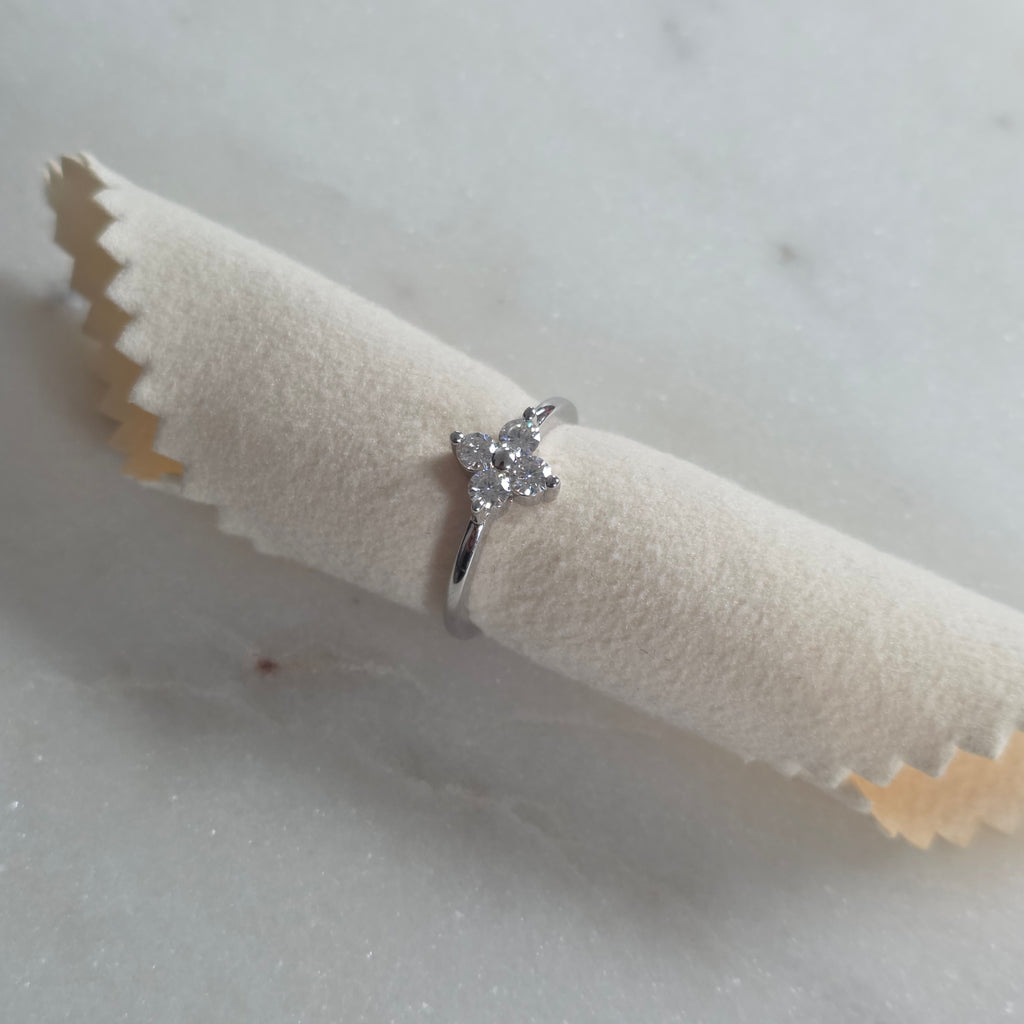 BLOOM CLUSTER 4-STONE MOISSANITE RING - 0.40ct