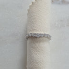 ALLIANCE 11-STONE ROUND-CUT CURVED MOISSANITE RING - 0.96ct