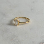 ENSTAKA SMARAGDSLIPAD MOISSANITRING - 1.02 ct
