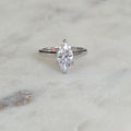 SOLITÄR MARQUISE-SLIPAD MOISSANITERING - 2.0ct