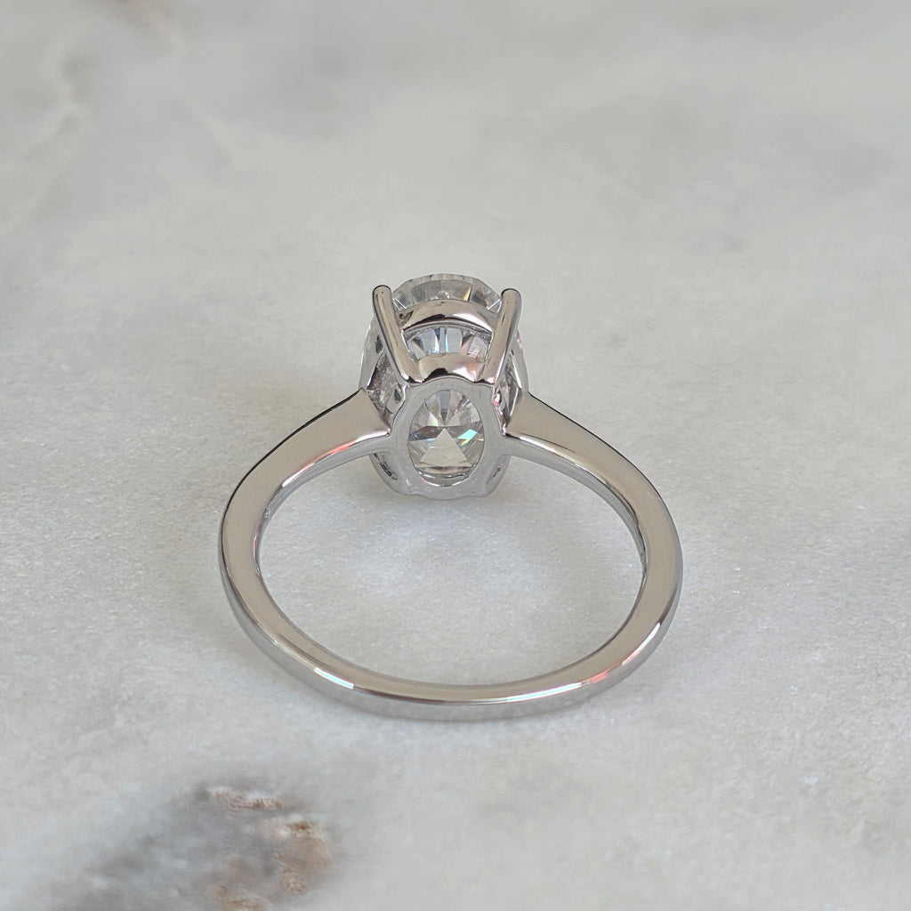 SOLITAIRE OVAL-CUT MOISSANITE RING - 4.5ct