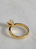 KLASSISK ENSTENSRING MED SEX KLOR RUNDSLIPAD MOISSANIT – 1,0 ct