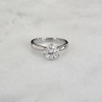 CLASSIC SOLITAIRE 6-PRONG ROUND-CUT MOISSANITE RING - 1.0ct