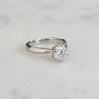 CLASSIC SOLITAIRE 6-PRONG ROUND-CUT MOISSANITE RING - 1.0ct