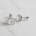Hjärtslipade örhängen Moissanite – 4,0 ct
