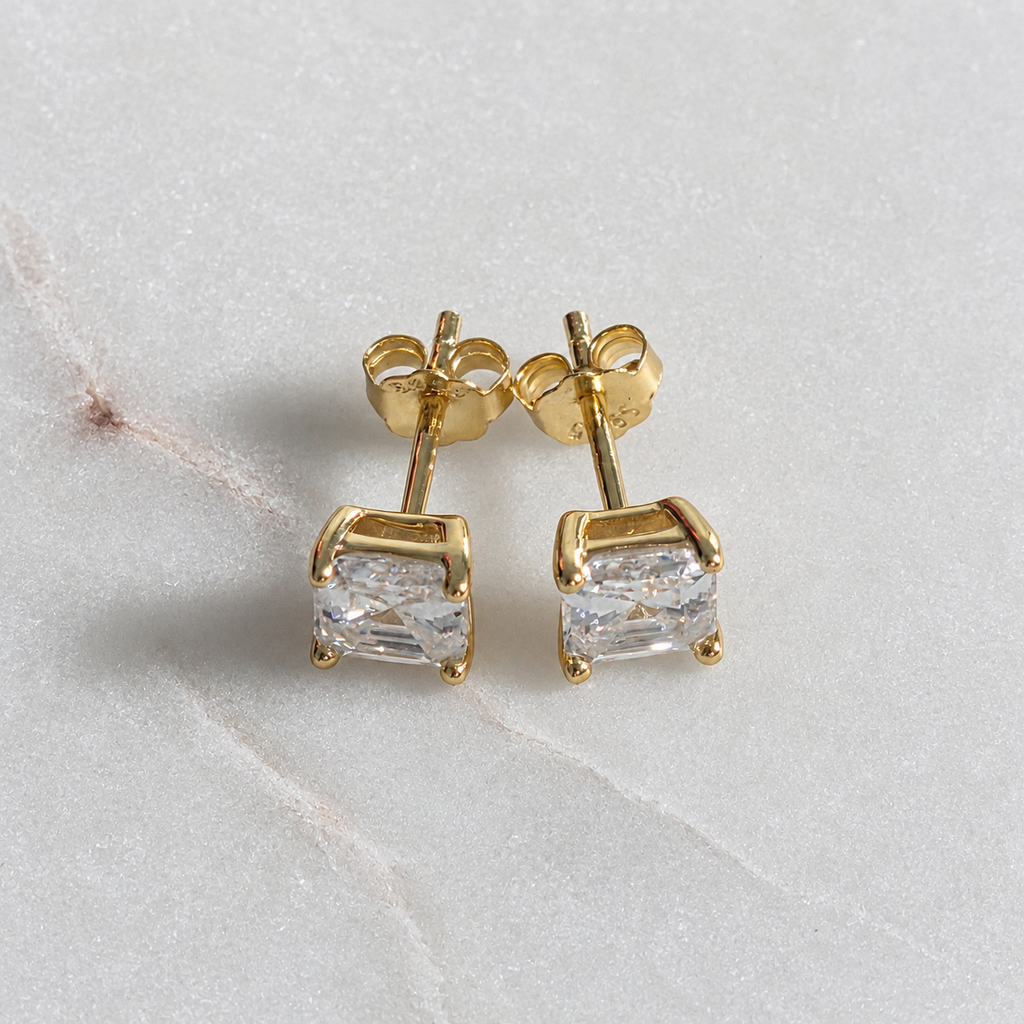 Princess-Cut Stud Earring Moissanite - 1.6ct
