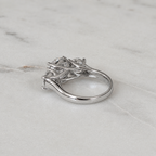 THREE-STONE ROUND-CUT MOISSANITE RING - 5.0ct