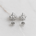 Hjärtslipade örhängen Moissanite – 4,0 ct