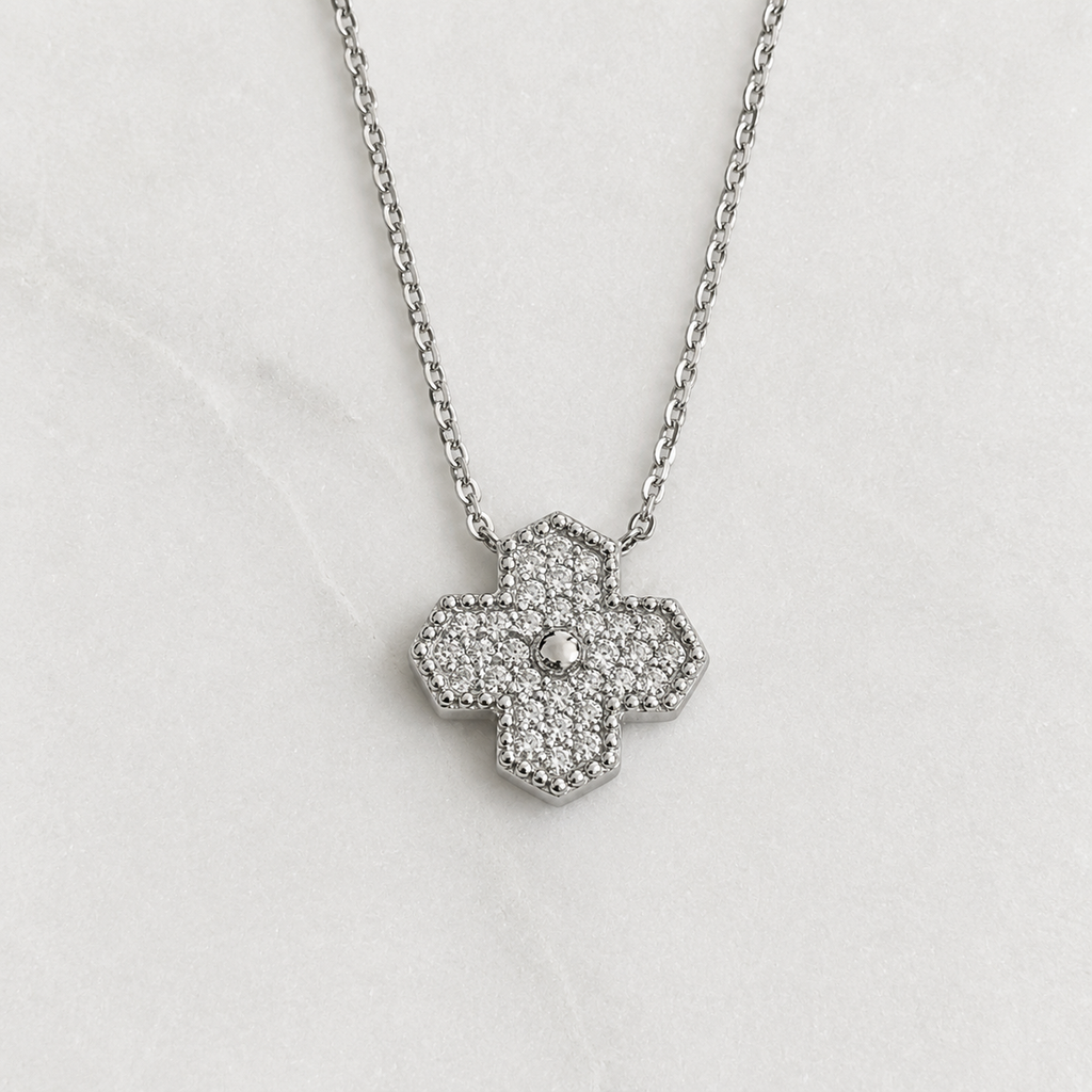 Clover Moissanite Halsband - 0.49ct