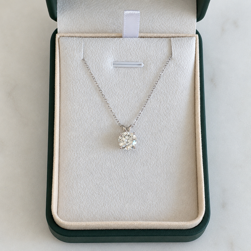 Round-cut Moissanite Necklace - 2.0ct