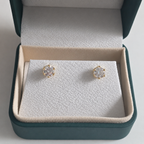 Rundslipad öronknopp Moissanite – 2.0ct