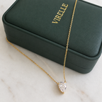 Pear-cut Moissanite Necklace - 2.0ct