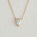 Pear-cut Moissanite Necklace - 2.0ct